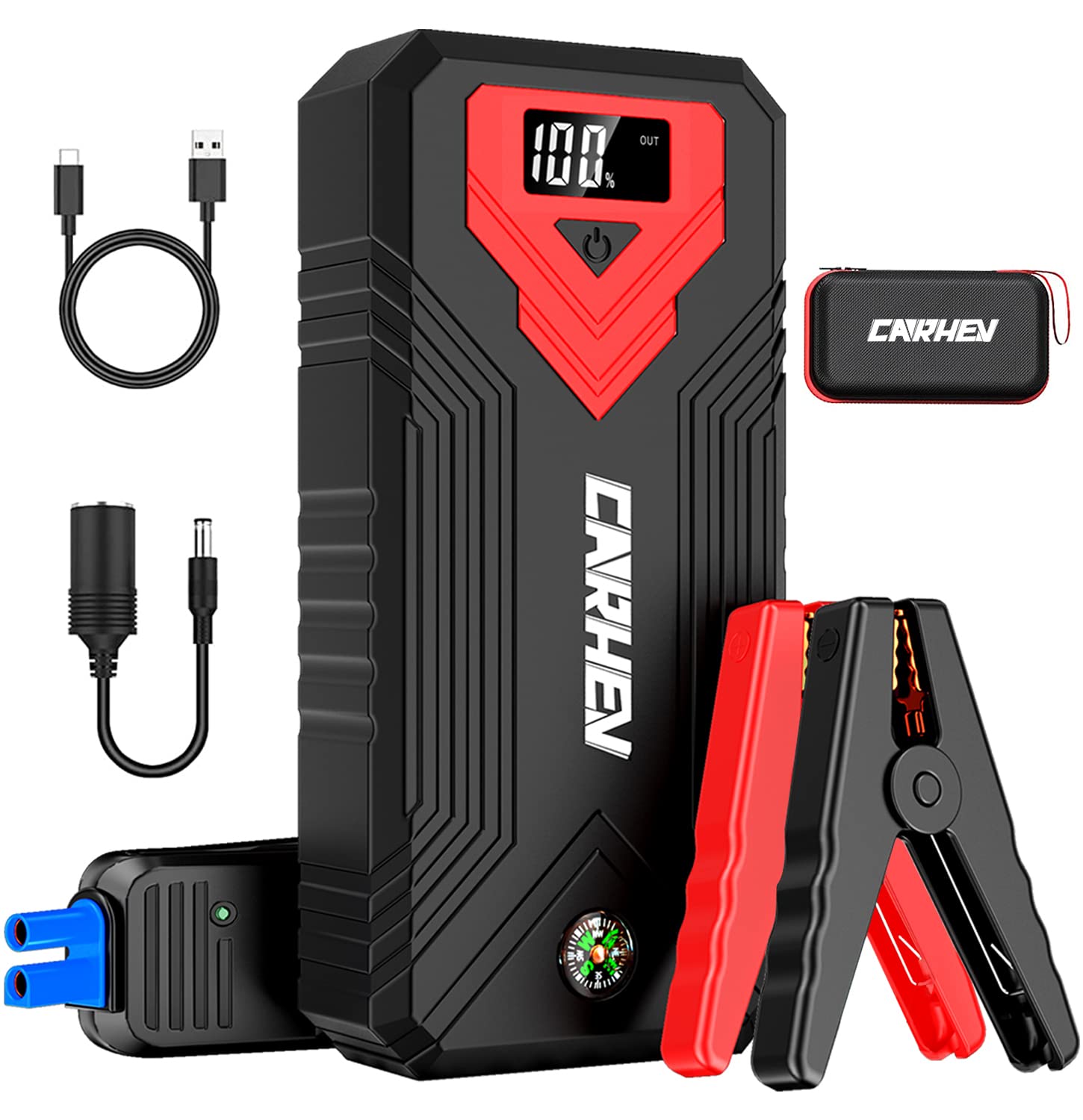 Battery Charger Yada Booster Cables YABER Jump Starter With 10W