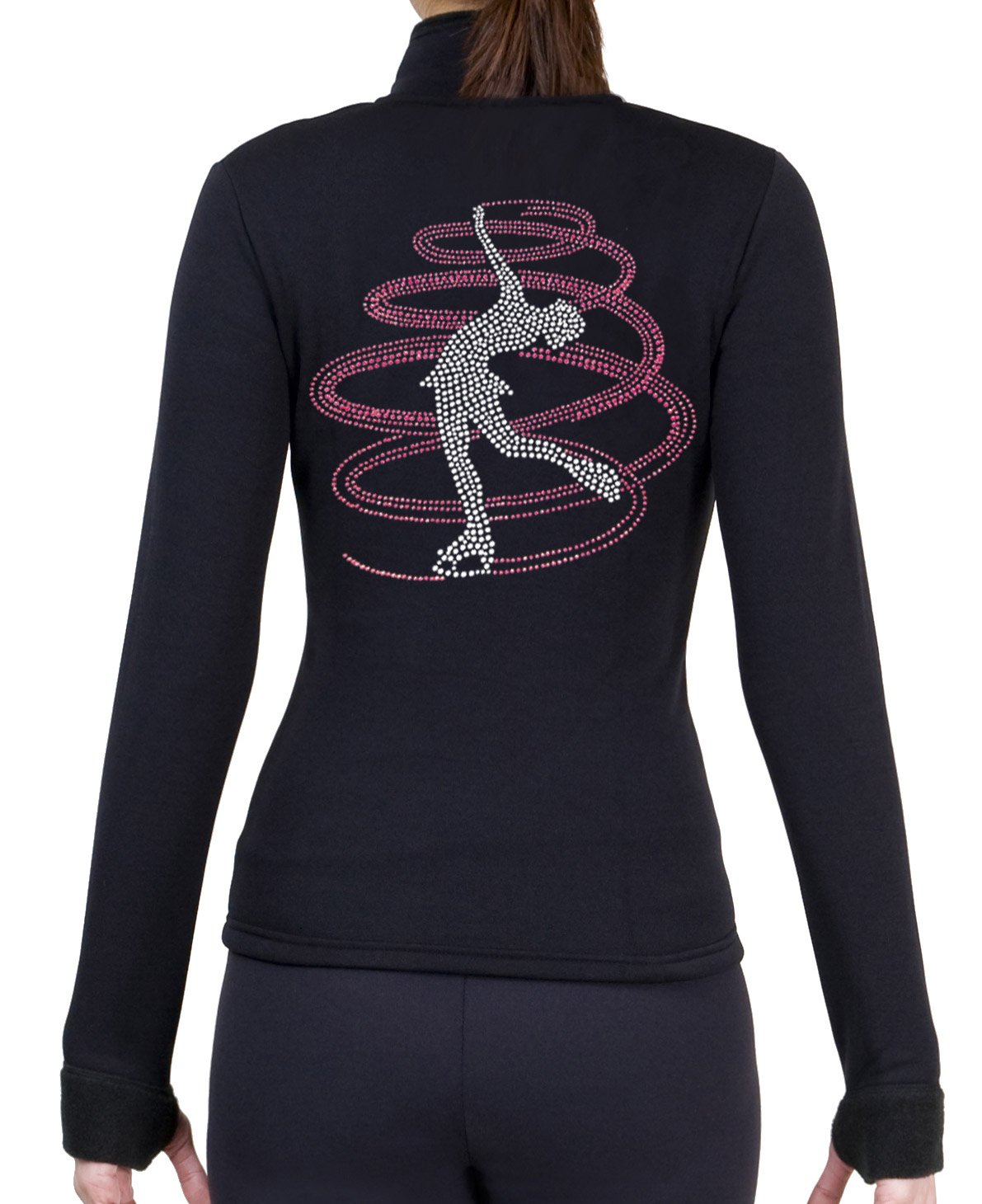 ny2 sportswear figure skating polartec polar fleece jacket with rhinestones jr257mix - adult sizes