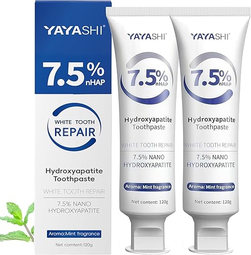 Set 2-Pack Hydroxyapatite Toothpastes for Enamel Protection and Tooth Strengthening, Gentle Mint, Fresh Breath, Daily Use for Oral Health