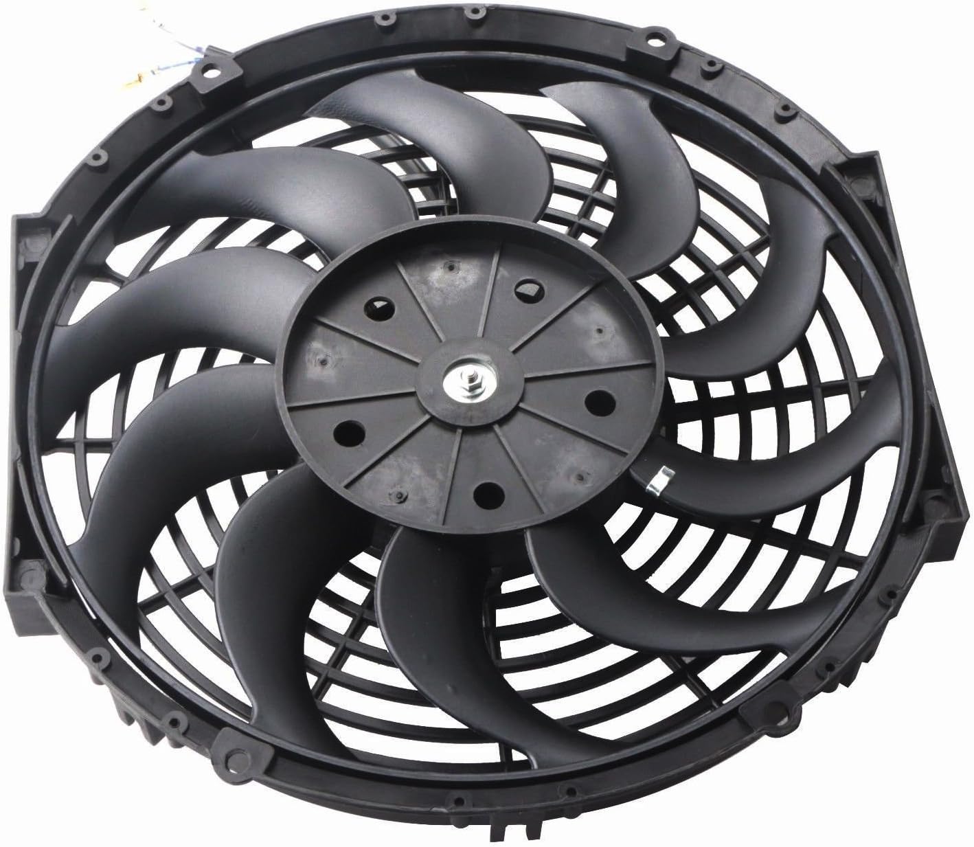 Review Discount MOSTPLUS Black Universal Electric Radiator Slim Fan Push/Pull 12V + Mounting Kit (12 Inch) Set of 2