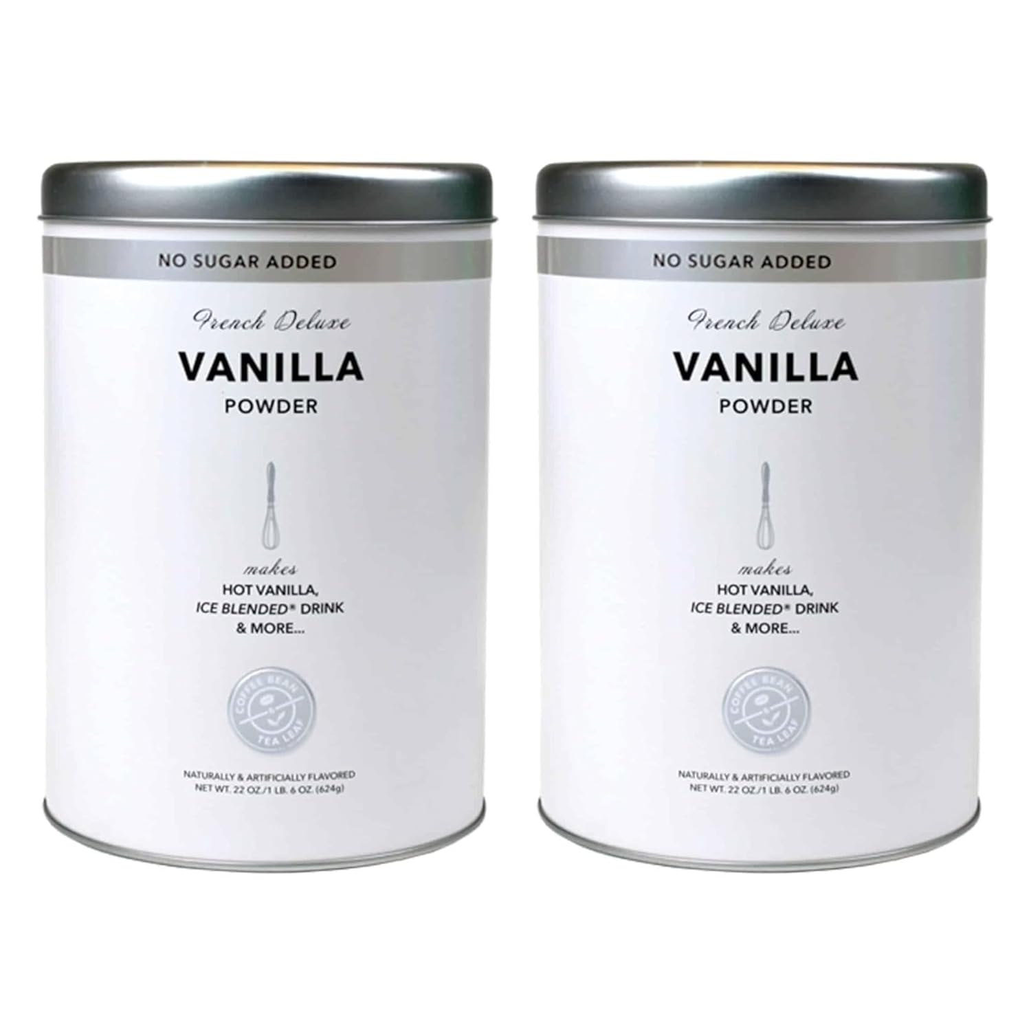 The Coffee Bean & Tea Leaf, Dutch Chocolate Powdered Creamer for Coffee, Lattes, Smoothies, Drinks, Baking, 22oz. Tin, 2 Pack