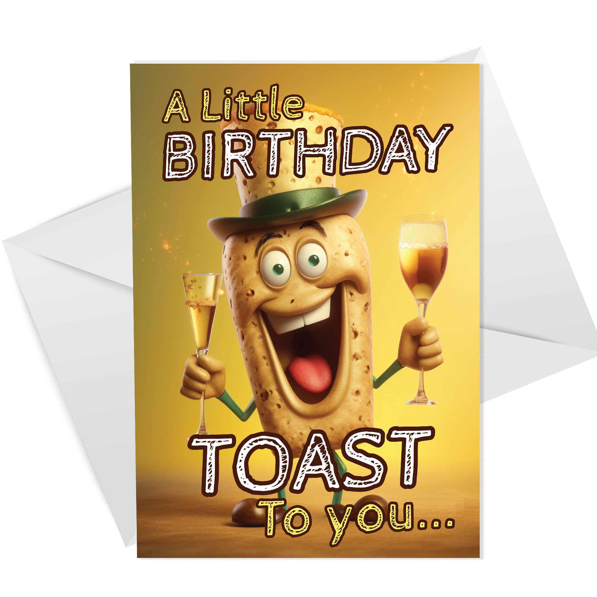 RED OCEAN Friend Birthday Card Female - Funny Birthday Cards for Men and Women - 'A Little Birthday Toast' For Mum Dad Brother Sister Nan Grandad - Him Her - Sister Birthday Card