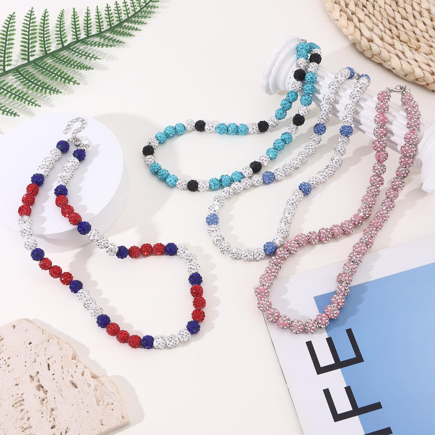 Baseball Ice Necklace - Baseball Beaded Necklace - Bling Baseball Necklace - Athlete Inspired Rhinestone Necklace Accessories Gift for Men - Image 7