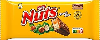 Nestlé NUTS, Haselnuss Schokoriegel mit Karamellfüllung, ganze Haselnüsse und leckere Candy Creme, ummantelt mit Milchscho...