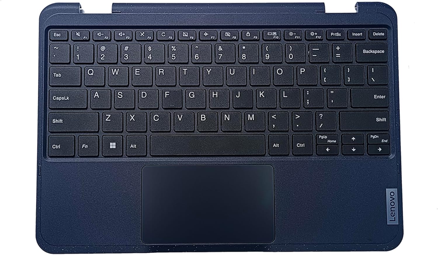 Replacement for Lenovo Windows 500w 300w Gen 3 Laptop Upper Case Palmrest Keyboard Touchpad Assembly Part 11.6" 5M11C85685 5M11C85686 5M11C85684 Top Cover Black