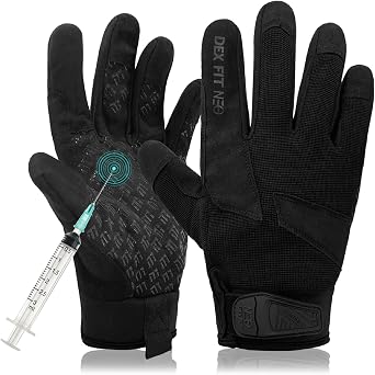 DEX FIT NPG420 Needle Resistant Work Gloves, ANSI Cut A9, Puncture Proof
