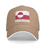 Jmmxp Hats Greenland Flag Baseball Cap Ponytail Hats Gifts Trucker Hat for Men Women Dad Hats Black
