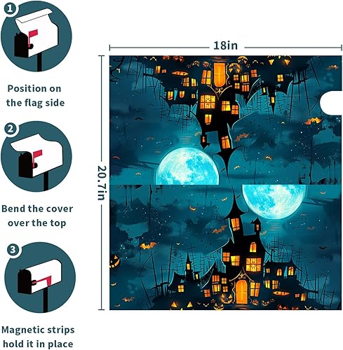 Miniatura 215 de Miaoquhe Funda magnética para buzón de 4 de julio, tamaño estándar de 18 x 21 pulgadas, diseño patriótico multicolor para decoración del hogar, 4