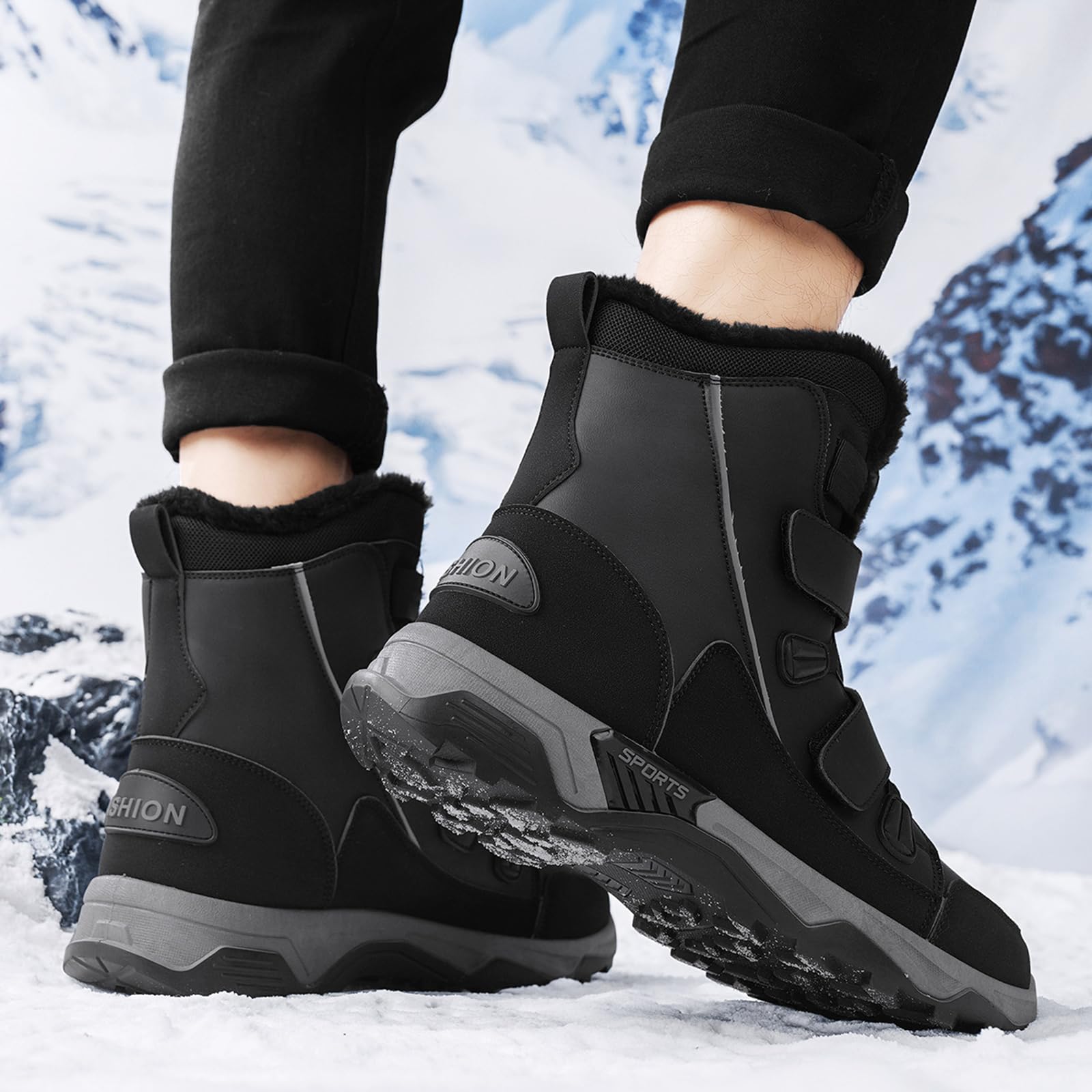 Onewus Męskie modne śniegowce Easy Wear buty trekkingowe