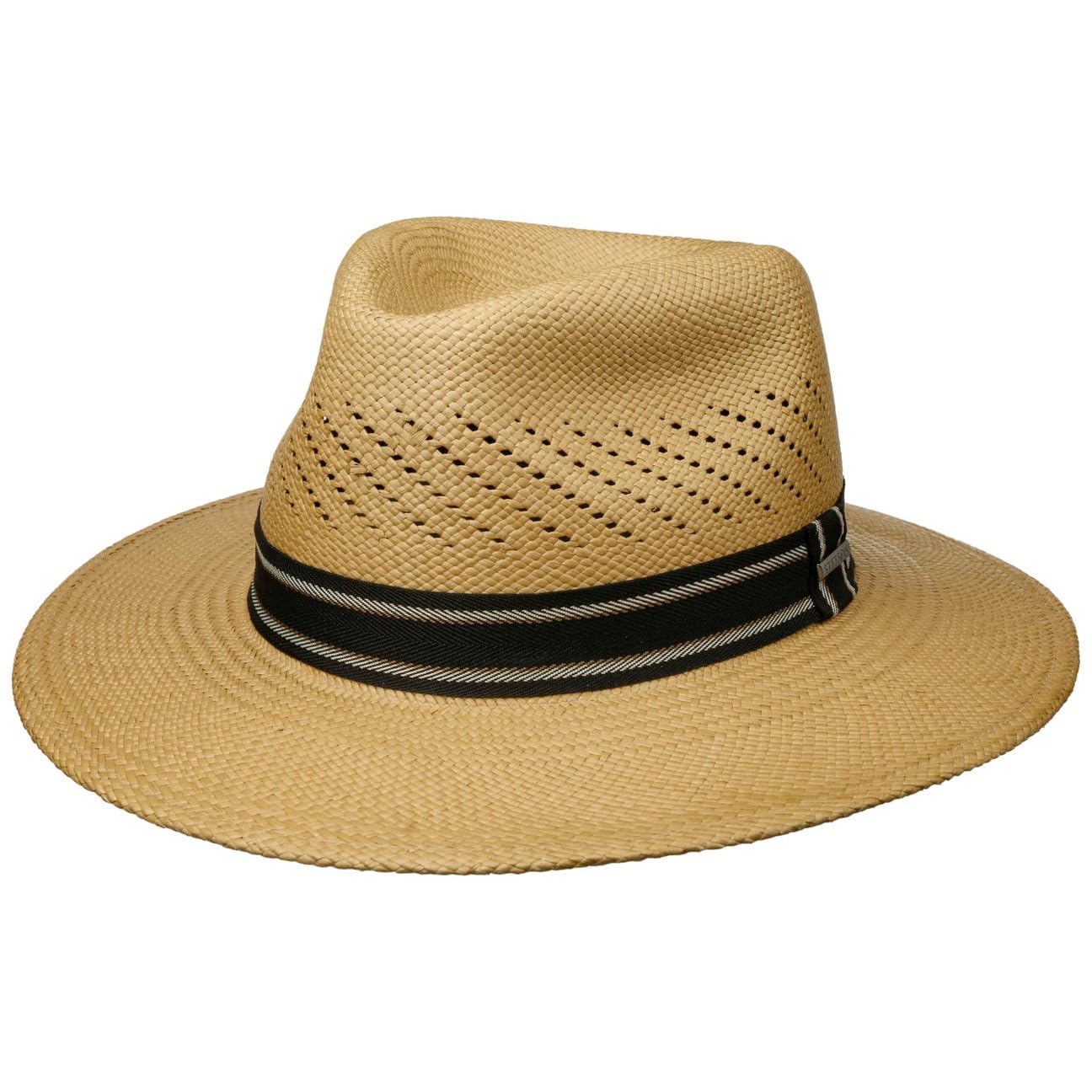 Stetson Vented Crown Traveller Sombrero de Paja Proteccion UV Hombre Mujer Primavera Verano