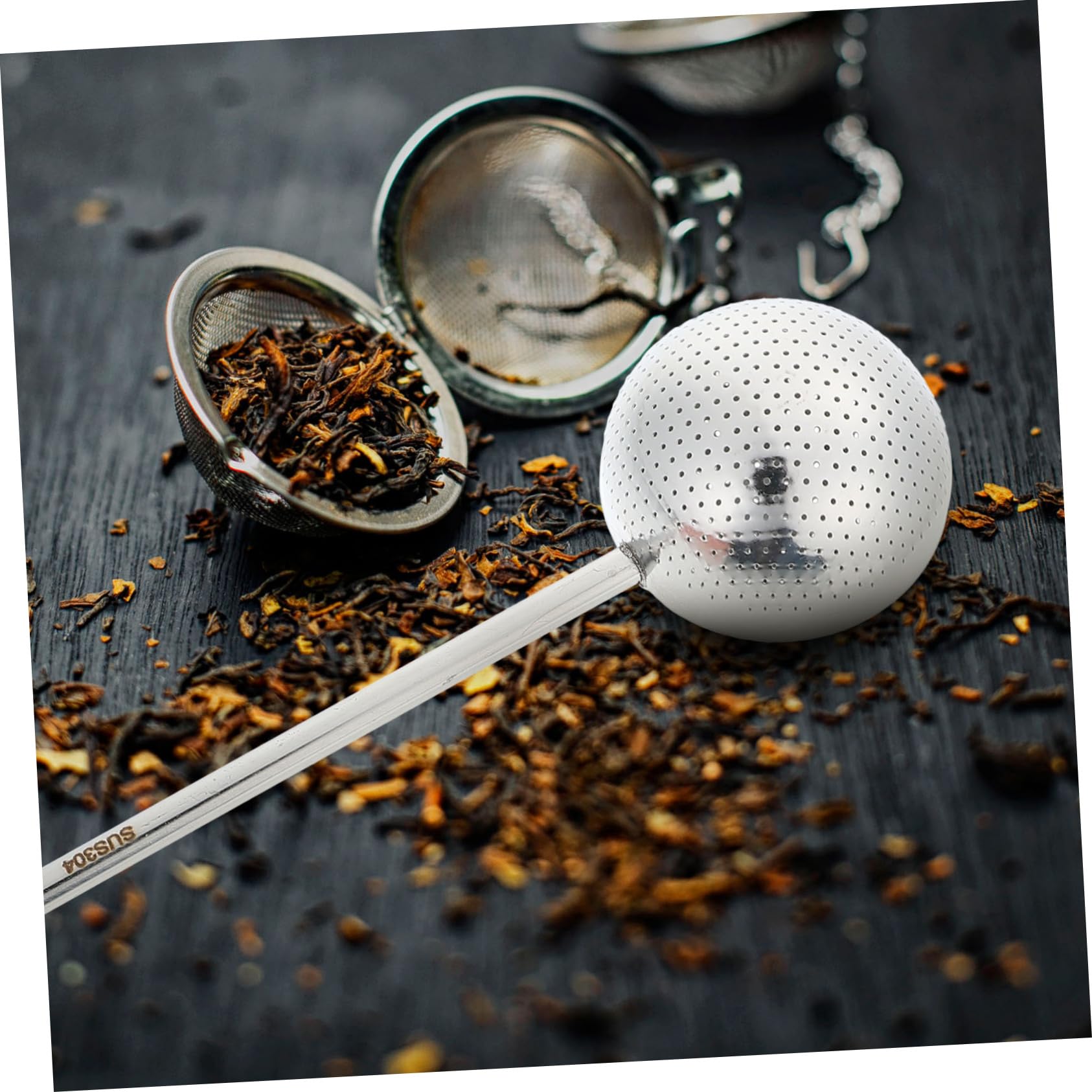 BEBEMOKO Tea Infuser Strainer Ball Portable Tea Filter Mesh Tea Sifter for Loose Te