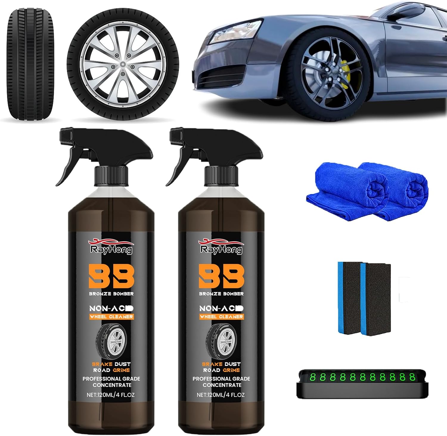 Bronze Bomber NonAcid Wheel Cleaner, Bronze Bomber Wheel