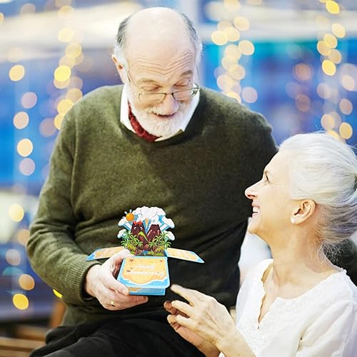 Miniatura 7 de YiKaLus Divertida tarjeta desplegable de aniversario para marido y esposa, dulce tarjeta de regalo para mujeres y hombres, tarjeta de felicitación