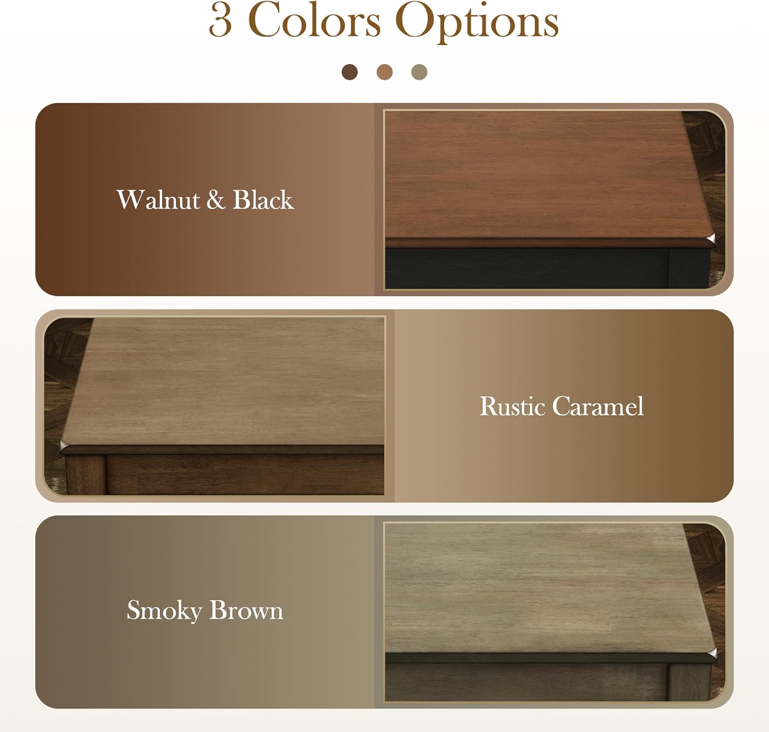 Sophia & William Dining Table Set for 4, Counter Height Table and Chairs Set of 4, Wood Kitchen Table Set with Bench and Chairs, Rectangular Breakfast Dining Set Space Saving,Rustic Caramel