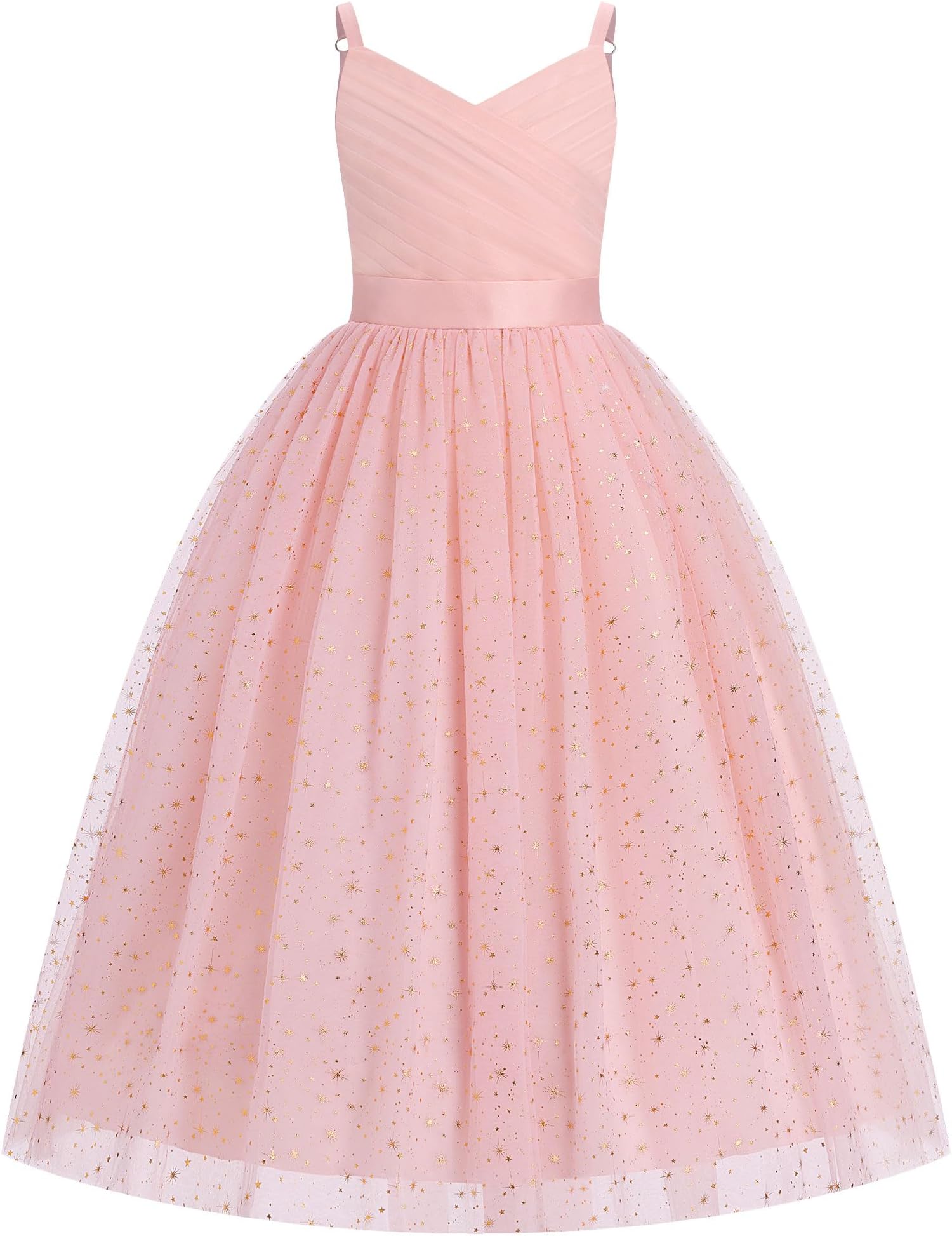 Girls Flower Vintage Floral Lace 3/4 Sleeves Floor Length Dress Wedding Party Evening Formal Pegeant Dance Gown