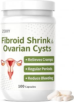 Fibroids Shrinking Supplement, Hormone Balance, Menstrual Wellness, Uterine & Ovarian Support, No Aftertaste, 100 Capsules