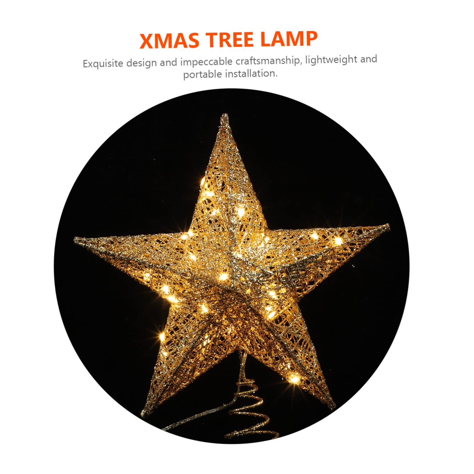 Zerodeko 3 Pezzi Puntale Per Albero Di Natale Stella Ornamento Decorazione Per Albero Di Natale Accessorio Per Decorazioni Natalizie Stringa Di A Led Decorazione Festiva