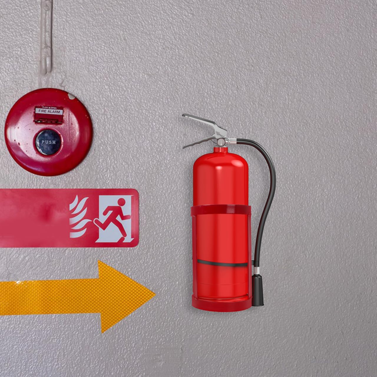 Abaodam Support de Fixation Montage Mural Sécurisé et Solide pour Extincteur en Fer Rouge Design Compact et Polyvalent pour Véhicules et Bus