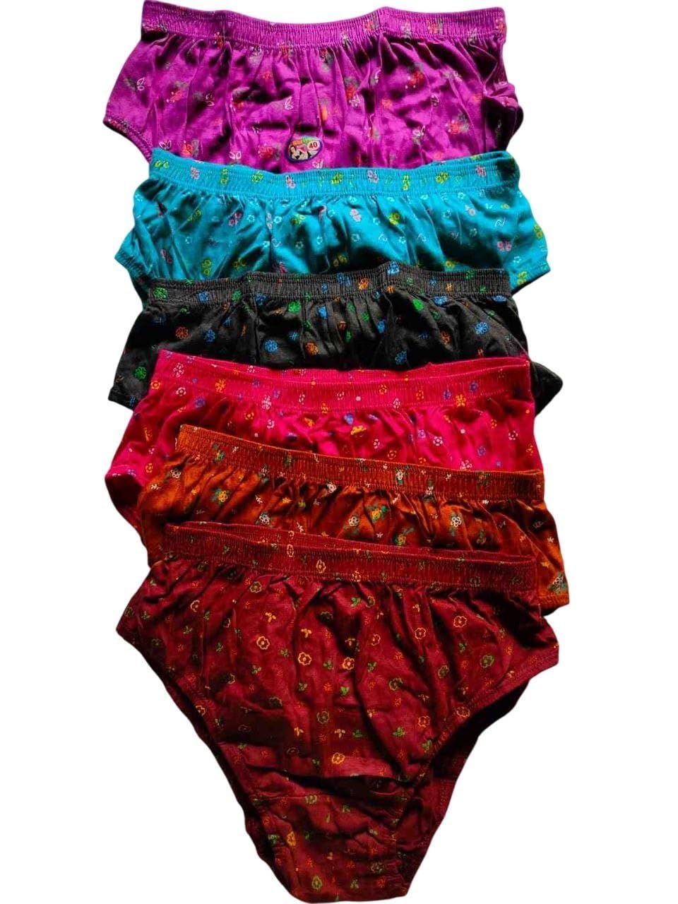 Women's Cotton Printed Briefs Panty Combo Pack of 6 | Multicolor Floral Print | Soft & Comfortable-picture-53