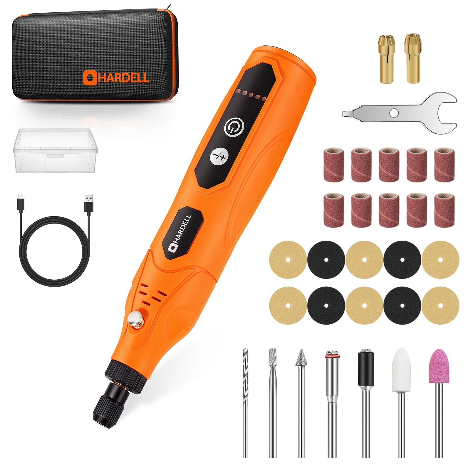 Mini Cordless Rotary Tool 4V, 5-Speed Rotary Tool Kit with 30 Accessories, Rechargeable Power Rotary Tool for Engraving, Sanding, Polishing, Drilling, Grinding, Small DIY Crafts