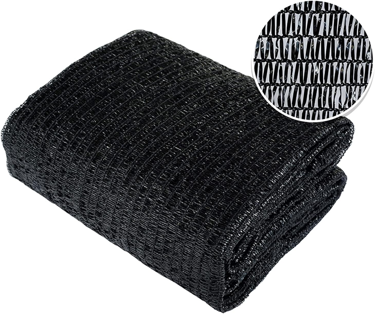 Agfabric 50% Shade Cloth 6.5' X 10' Sun Shade FabricSunblock Shade Cloth Cover with Clips for Plants, Black