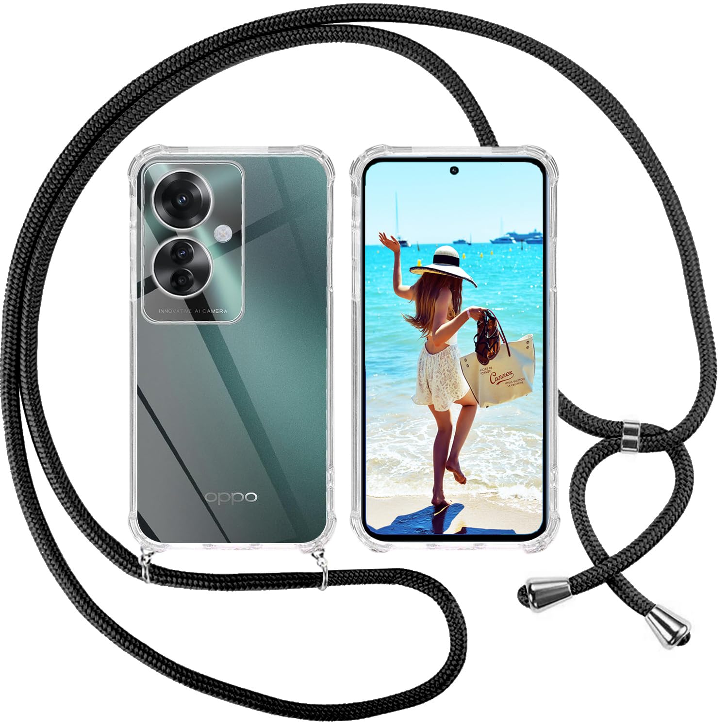 LeYi Cover per Oppo Reno 11F 5G con Vetro Temperato [2 Pack