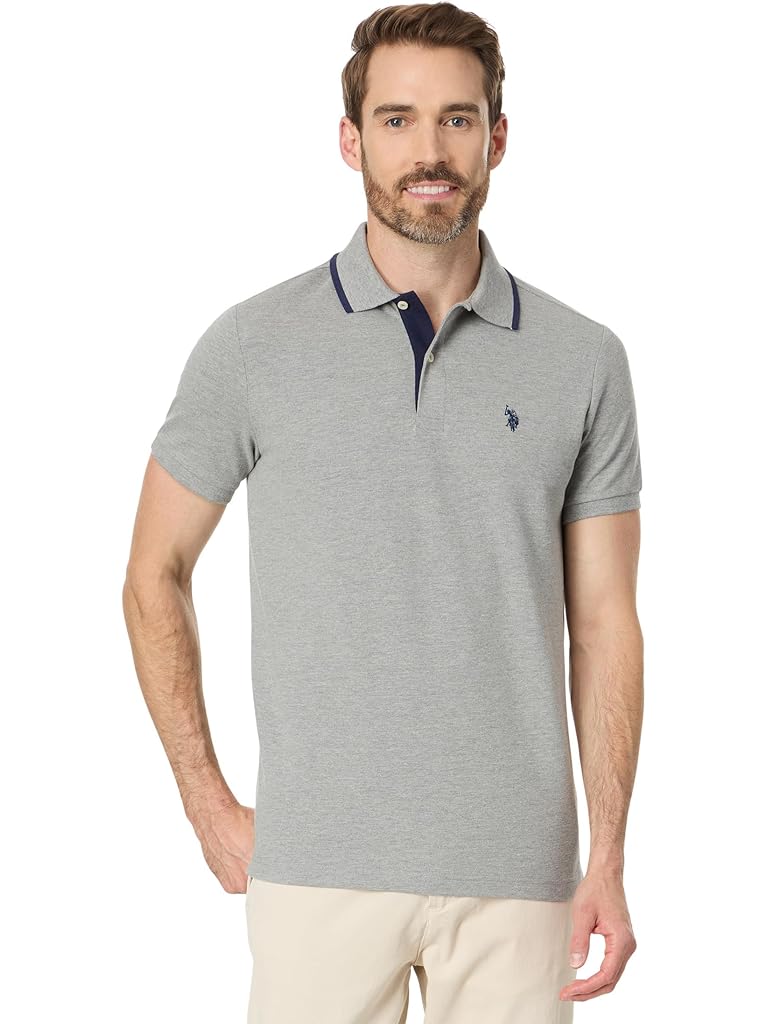 U.S. POLO ASSN. Short Sleeve Slim Fit Solid Stretch Pique Polo Shirt