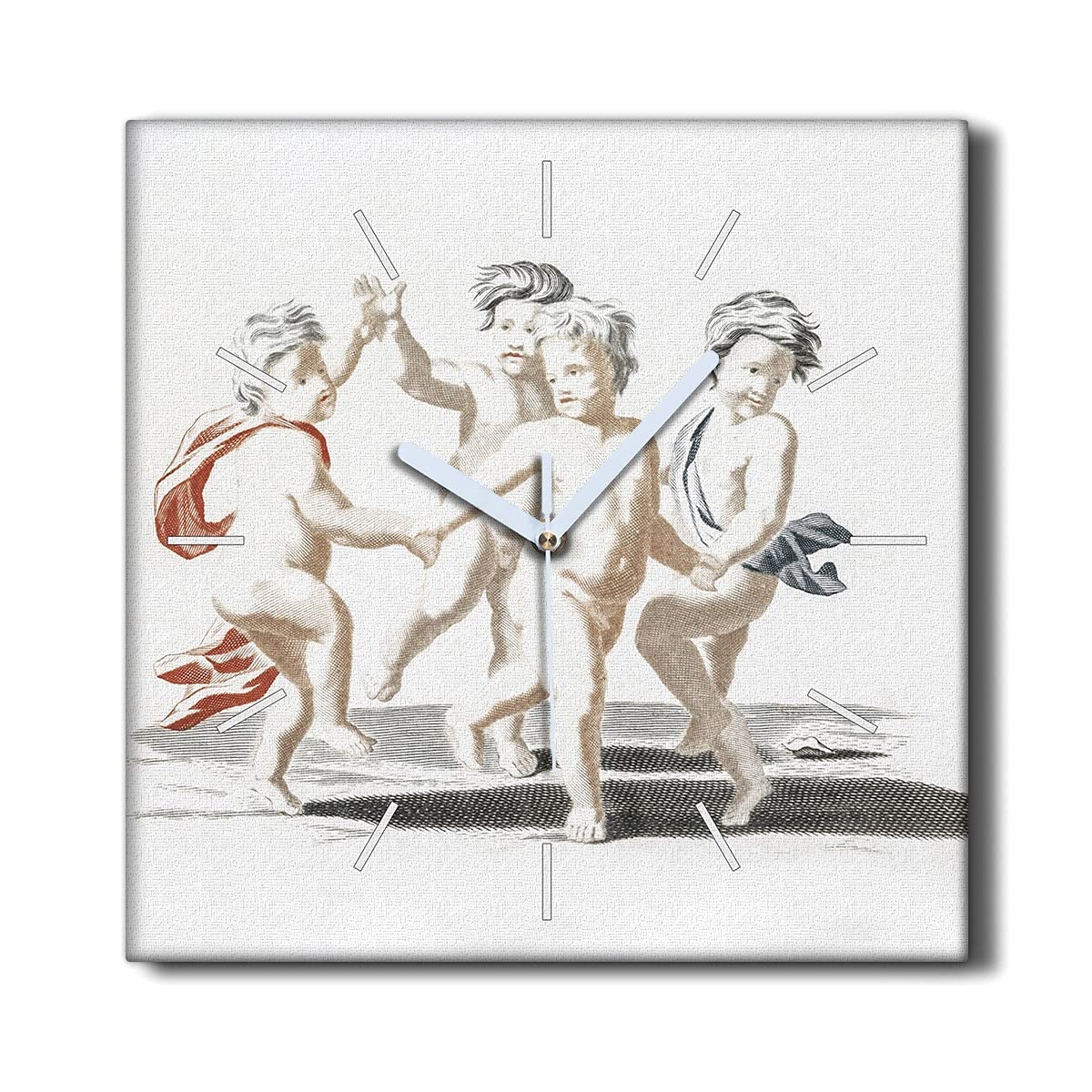 Horloge de decoration murale Coloray 30x30cm sans bruit pour retrouver le calme du salon
