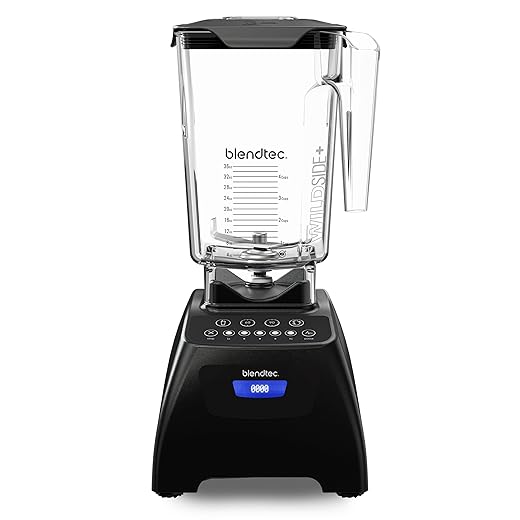 Blendtec Classic 575 Blender - WildSide+ Jar (90 oz) - Professional-Grade Power - Self-Cleaning - 4 Pre-programmed Cycles - 5-Speeds - Black