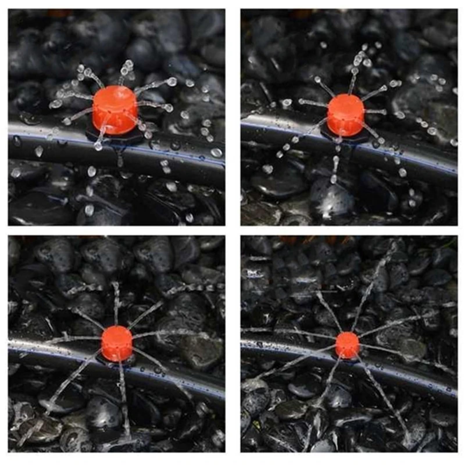 Emisores de riego por goteo, 300 unidades de microflujo para manguera de 1/4 pulgadas, sistema de riego de jardín, solución de riego para sistema de riego por goteo
