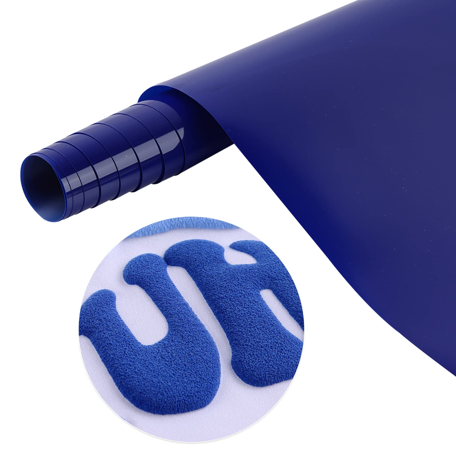 Tintnut Puff Vinyl Warmteoverdracht - 25,4 cm x 1,8 m 3D Clay Creek Puff HTV-rol Warmteoverdracht Vinyl Schuimend Kleurrijk gezwollen opstrijkbaar vinyl voor T-shirts DIY Compatibel met Cricut of