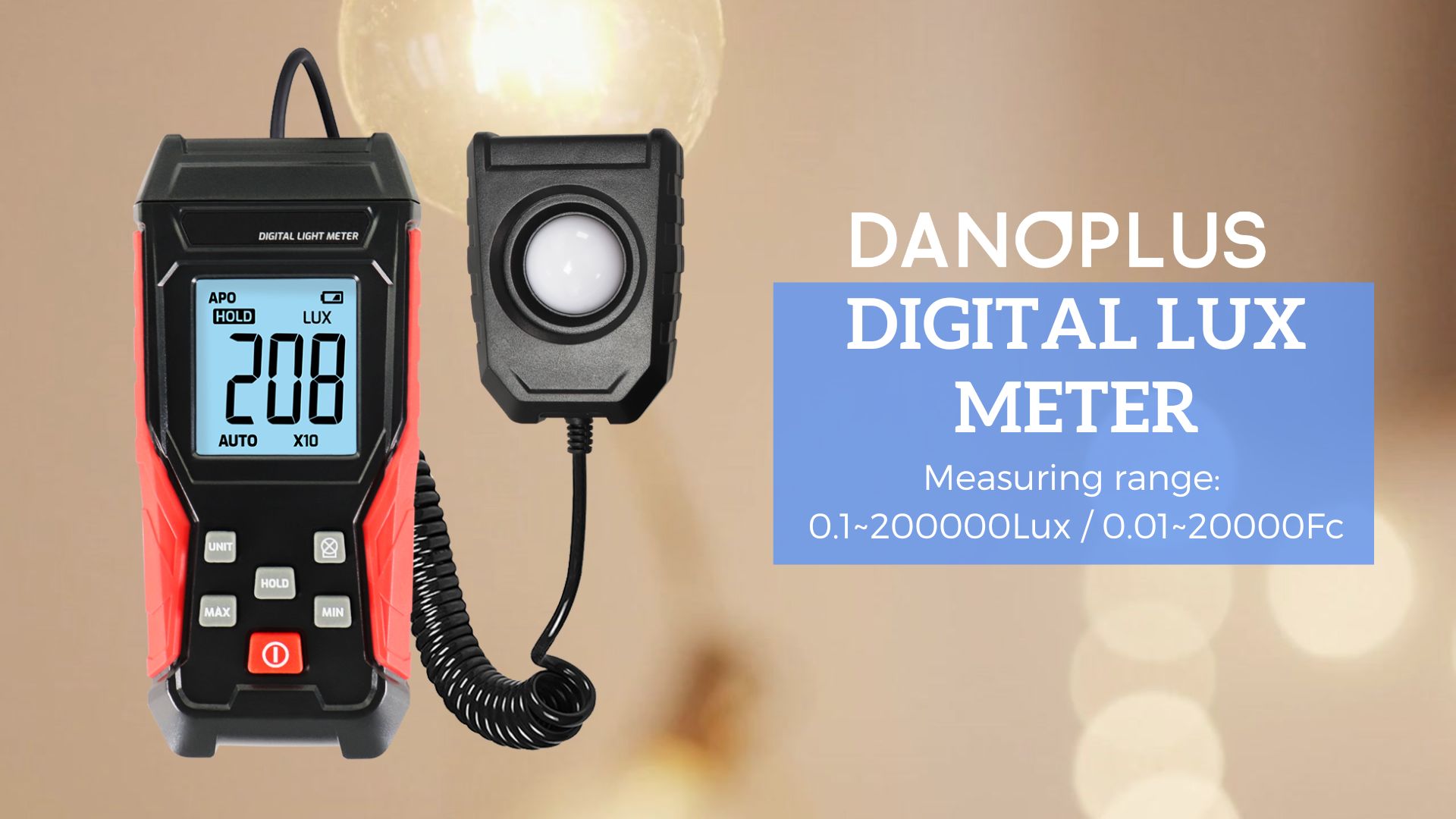 Koplamptester met digitale luxmeter Koplamptester met digitale luxmeter
