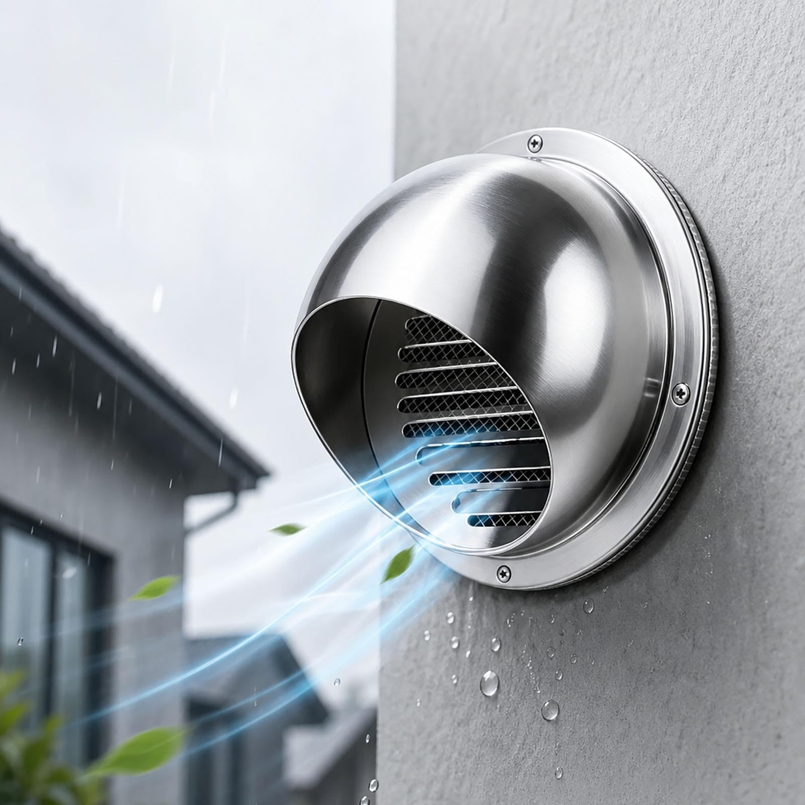 Copertura Esterna per Ventola di Scarico Griglia di Ventilazione Rotonda