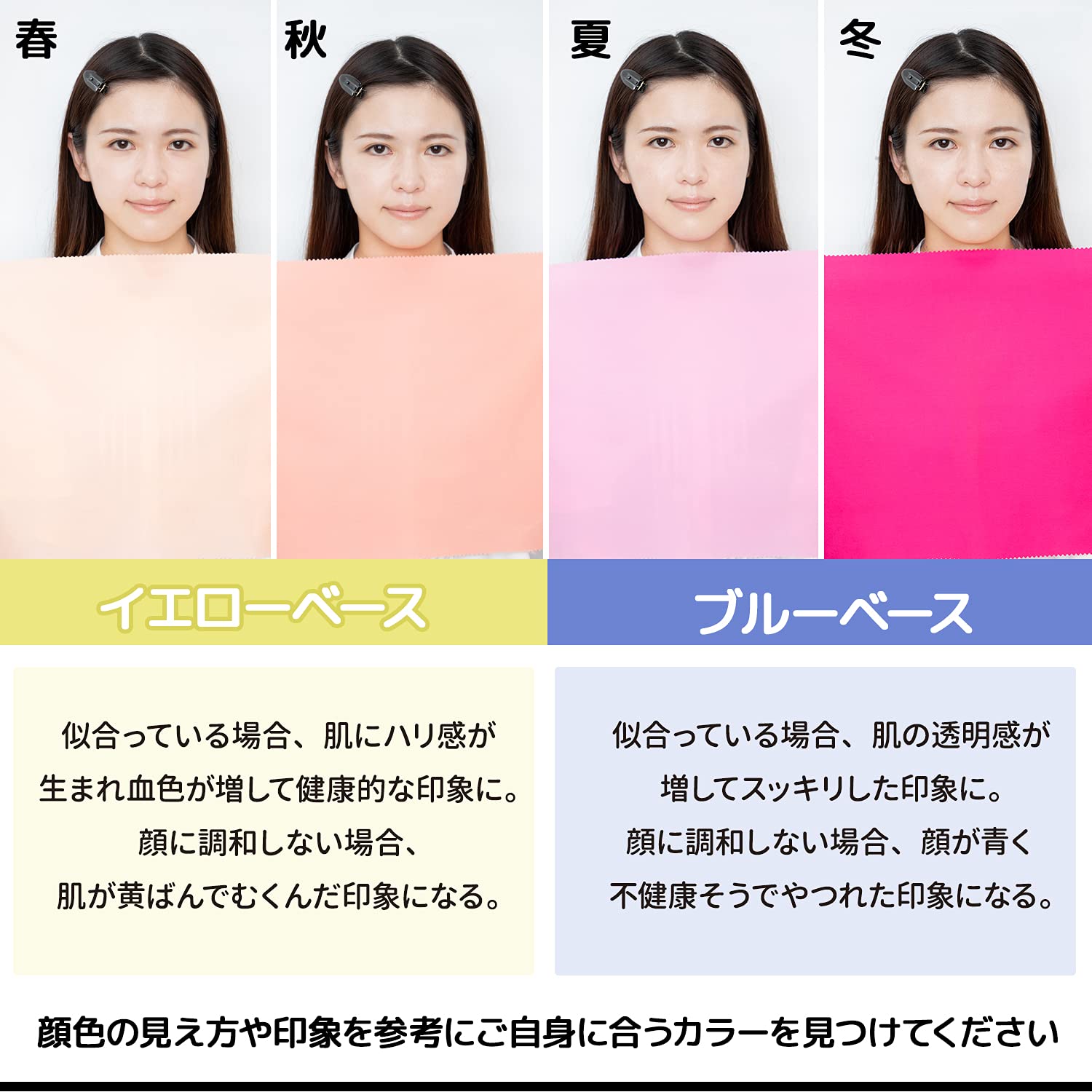 Amazon.co.jp: パーソナルカラー診断用ドレープ30色(うち金銀2色入り)+  