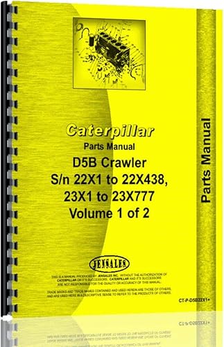 Jensales Parts Manual Compatible with Caterpillar D5B Crawler (SN 22X1-22X438, 23X1-23X777) (22X1-22X438)