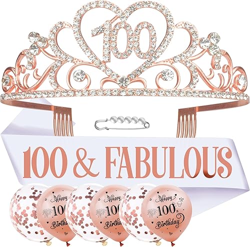 Miniatura 10 de Kit de tiara y banda de cumpleaños número 75 – '75 y fabuloso' banda negra y corona de diamantes de imitación dorados para mujer 75 cumpleaños