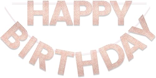 Cartel de feliz cumpleaños negro y dorado, preencordado, de 9 pies, sin bricolaje, decoraciones de cumpleaños, letrero de feliz cumpleaños para