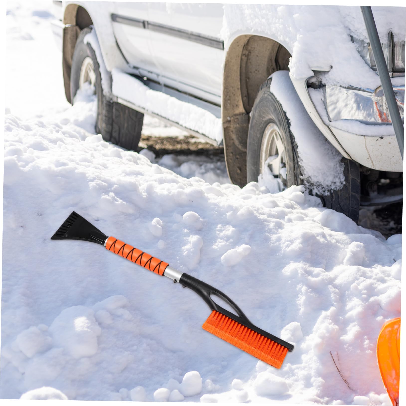 Abaodam Raschietto Ghiaccio Estensibile 2pezzi per Auto e Veicoli Spazzola Neve in ABS+pp per Rimozione Ghiaccio e Neve in Inverno