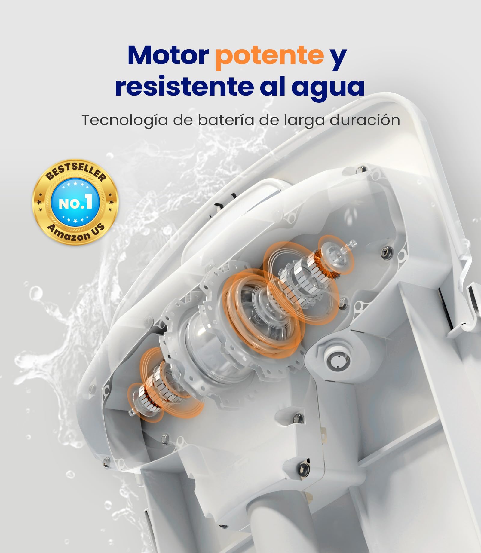 VOCIC AX07 Elevador de bañera eléctrico, Altura Ajustable 48 cm | Mayores baño movilidad reducida, ayuda bañera asiento elevador, asistencia entrada salida, motor impermeable IP68 136KG