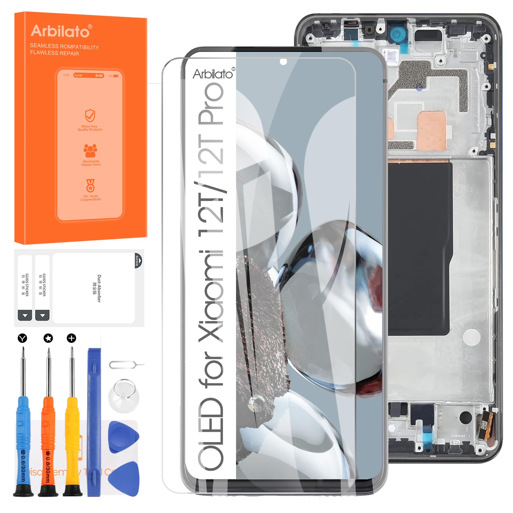 Schermo Originale Per 22071212ag Xiaomi 12T Pro 22081212UG - LCD Display Touch Screen Frame Schermo Originale Per 22071212ag Xiaomi 12T Pro 22081212UG - LCD Display Touch Screen Frame