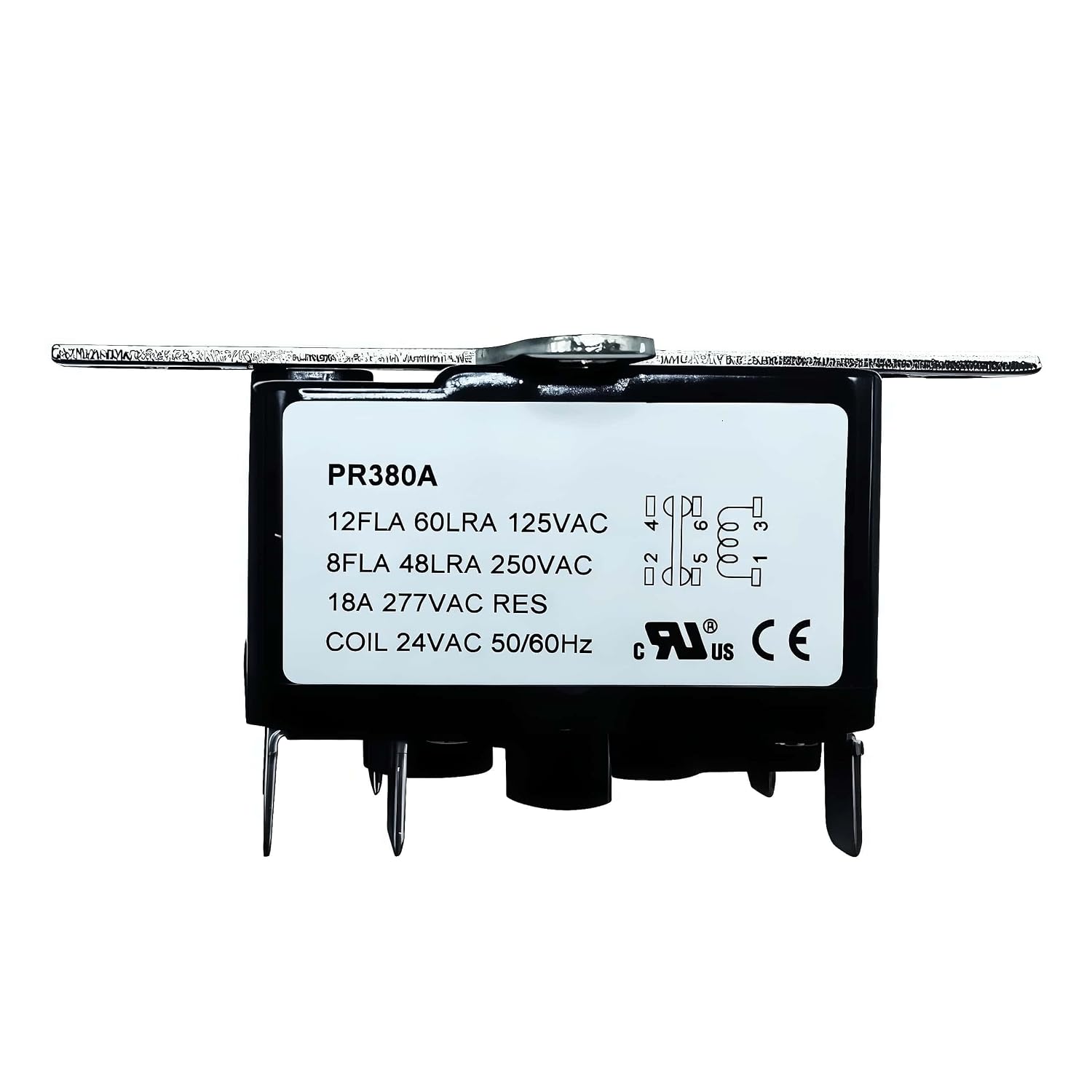 APFR-380 24V AC Fan Relay for HVAC Goodman, SPST Heavy Duty | Replaces APFR-380 90-980, Fits Blowers Humidifiers Heat Sequencers, 12FLA Rated, Isolated AC Switch, Quick Mount Install