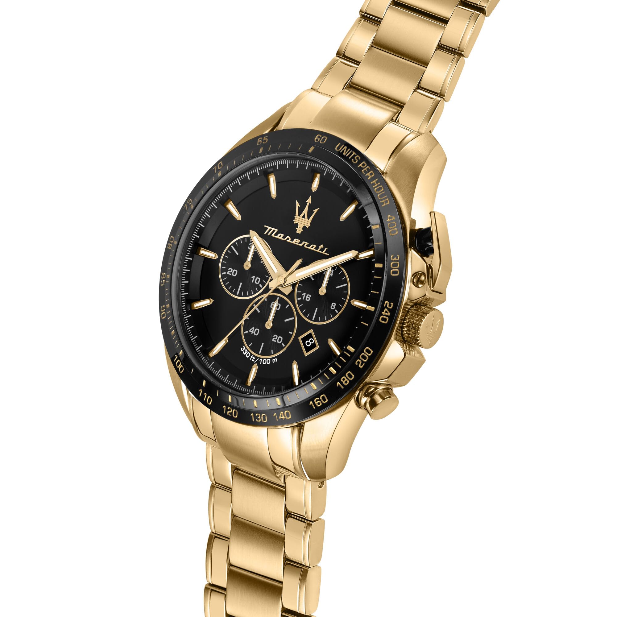 Maserati TRAGUARDO Orologio Uomo, Cronografo, al quarzo, in Acciaio, Oro, Idee Regalo Uomo - R8873612041