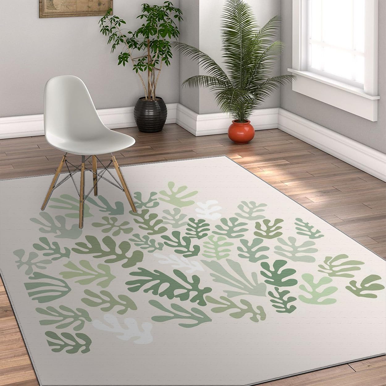 Tapis minimaliste lavable en machine fini les glissades dans la cuisine