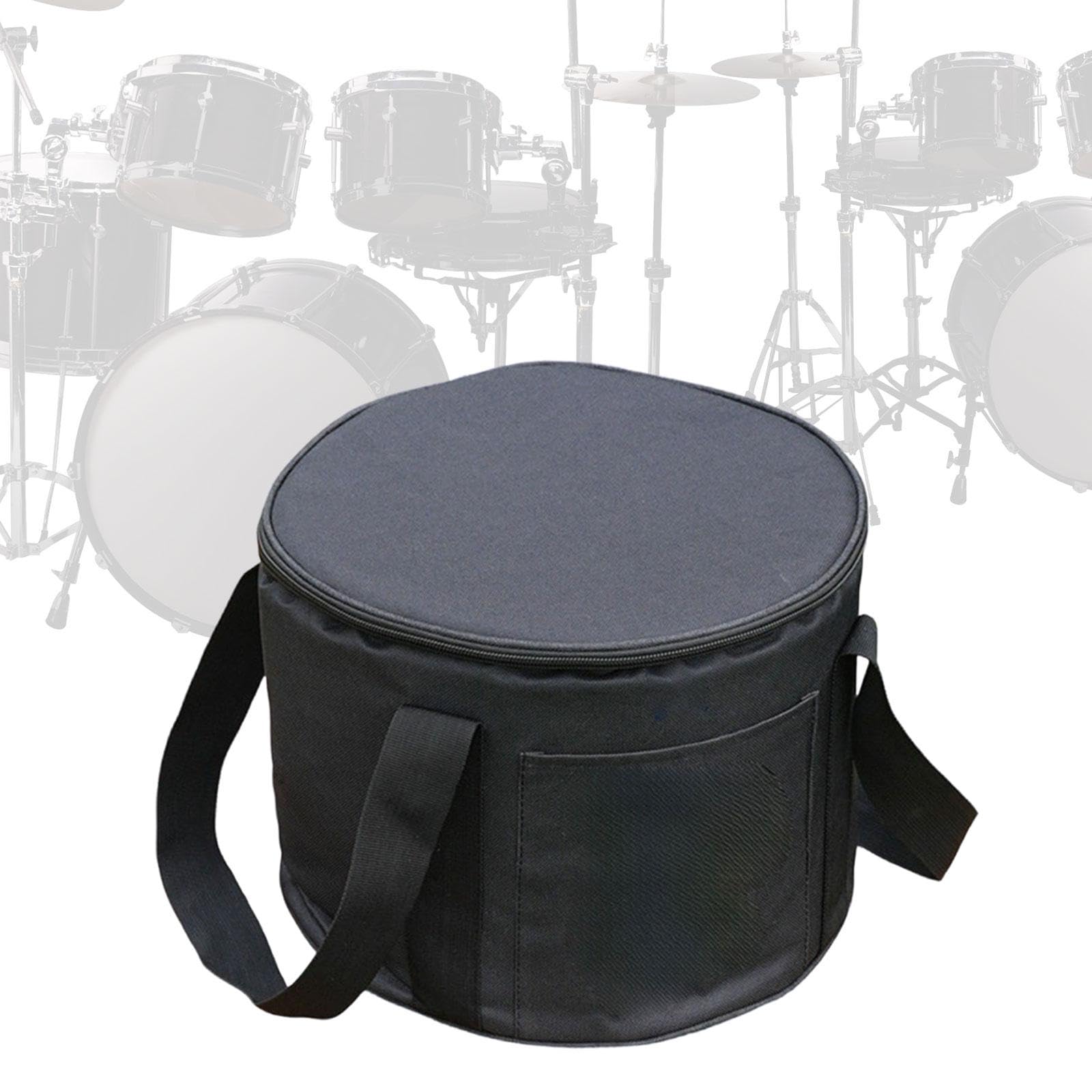 Snare Drum Tasche Percussion Instrument Tasche Hülle Tragetasche mit Wasserabweisendem Oxford Stoff Gepolstert Stoßfest für Musiker Musikproben Reisen, 35cmx35cm