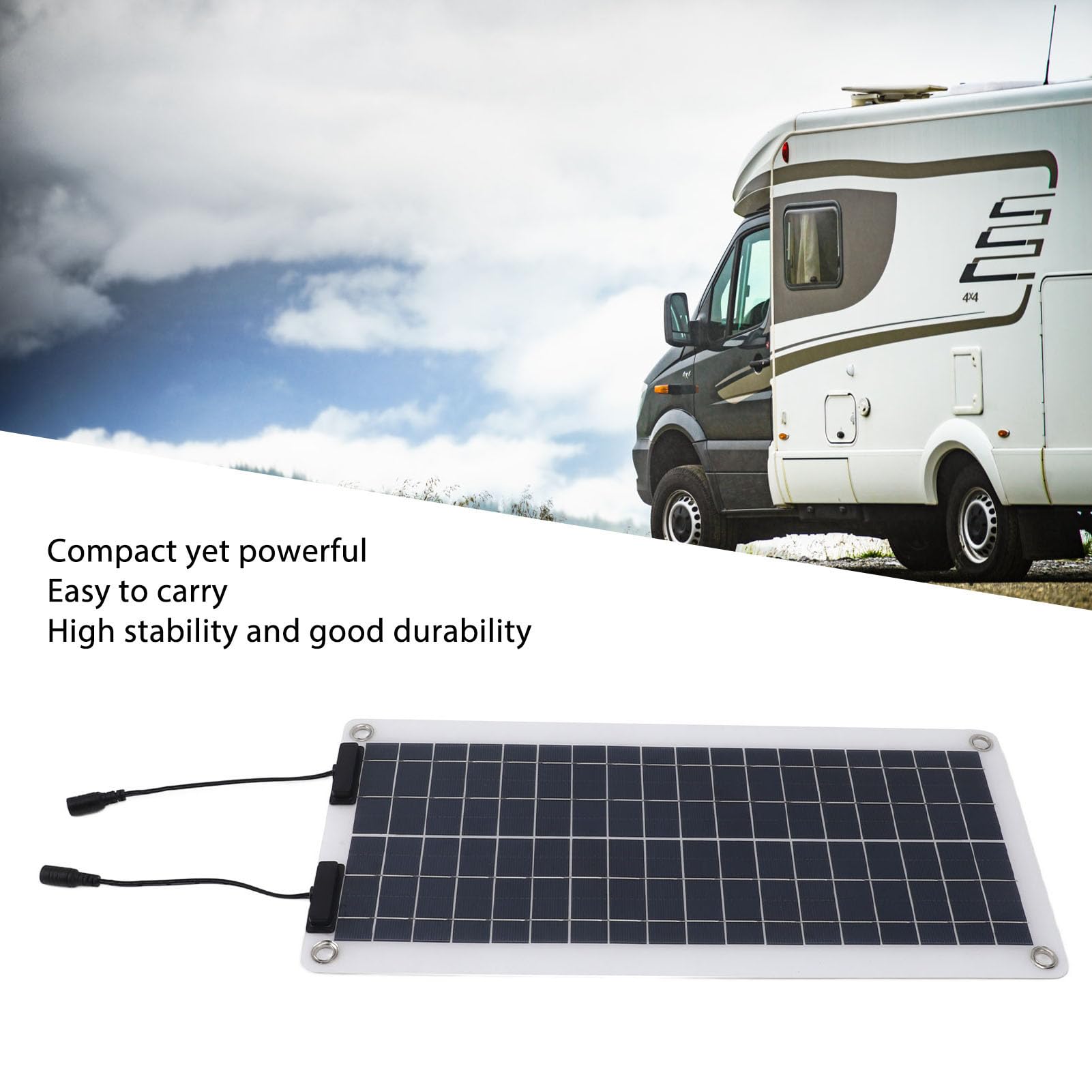 30W Solar Batterie Ladegerät Betreuer DC18V Tragbares Solarpanel -Lade -Kit mit OBD -Ladegerät Red Black Battery Clip für Boots -Wohnmobilanhänger