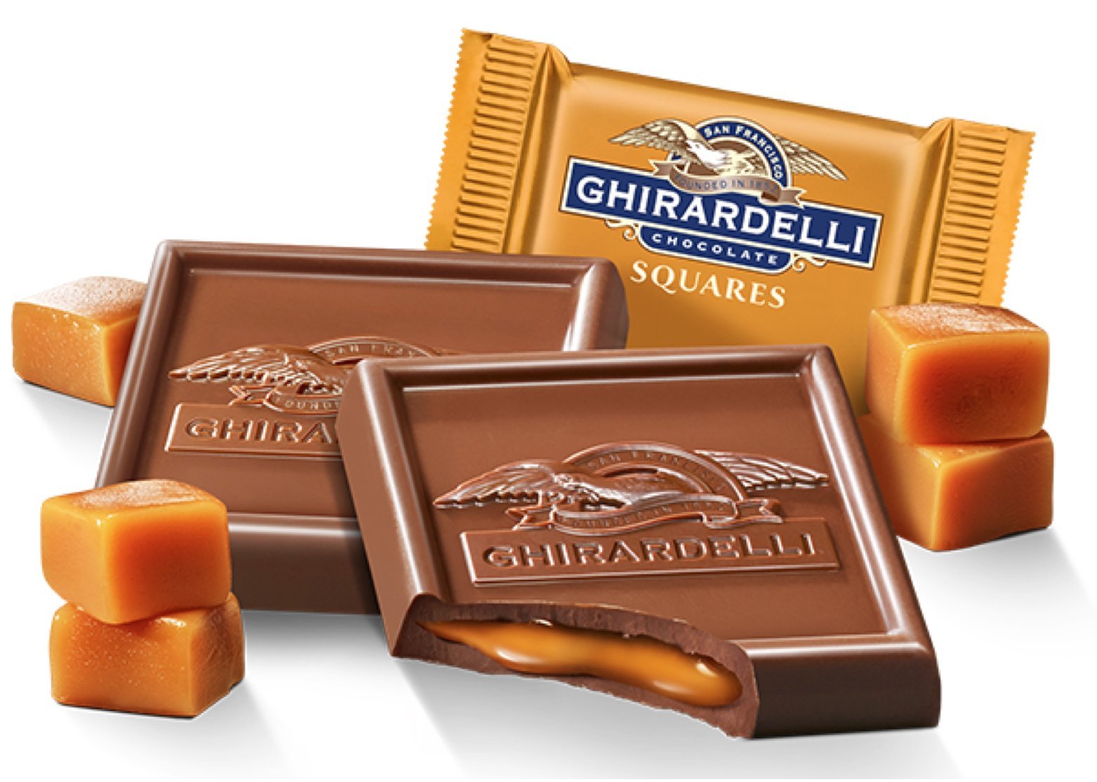 West End Foods Bundle of Ghirardelli Bulk Milk Chocolate Caramel Square (3 pound)