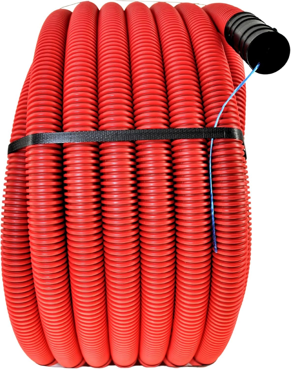 Unterirdisches Wellrohr M50 mm | Leerrohr Elektrorohr Erdwellrohr Rot | 5m 10m 25m 50m (50 meter)