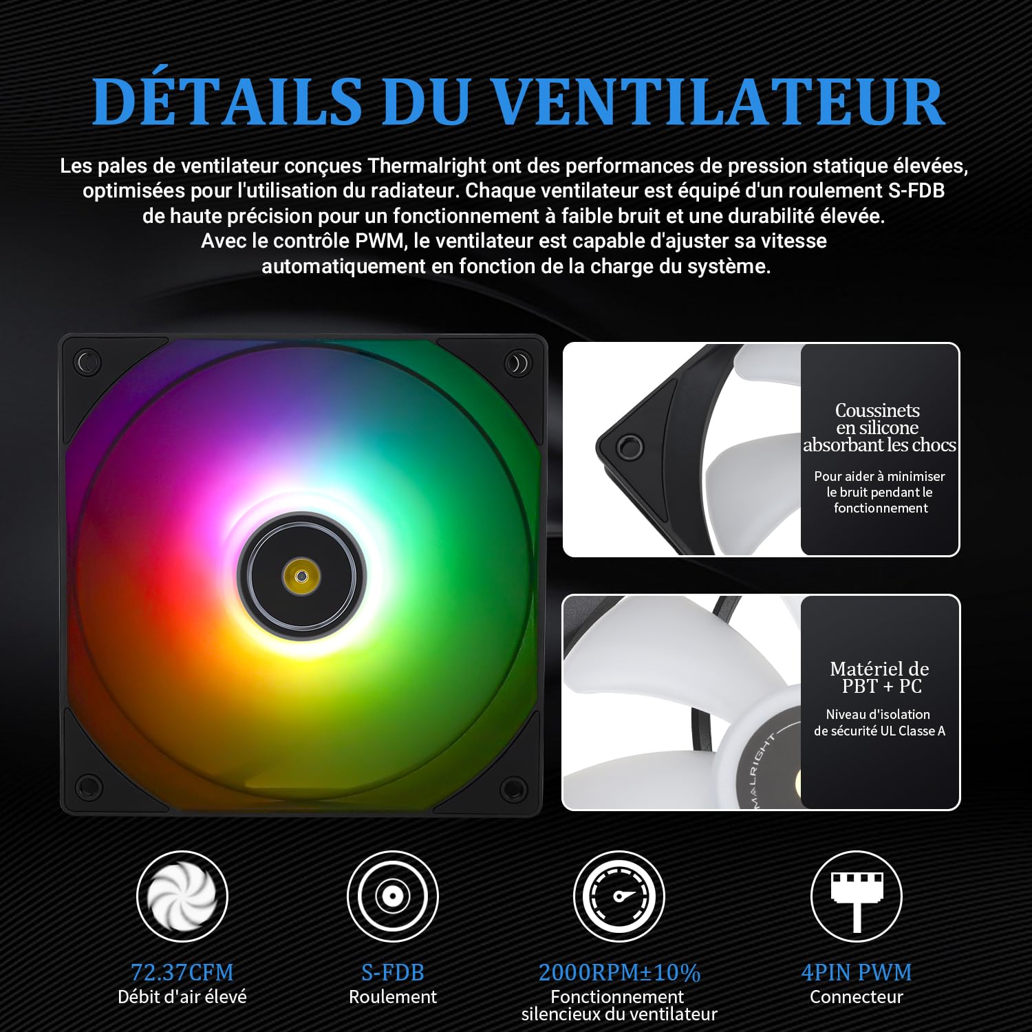 Thermalright Frozen Notte 120 ARGB Nero Refrigeratore d'acqua per processore, testa fredda ARGB, adatto per AMD: AM4/AM5, Intel LGA 1700/1851/1150/1151/1200