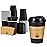 Lamosi 12 oz Disposable Coffee Cups with Lids 50 Pack, Hot Paper To Go Cups with Lids, Stir Sticks and Sleeves, for Home, Travel, Office
