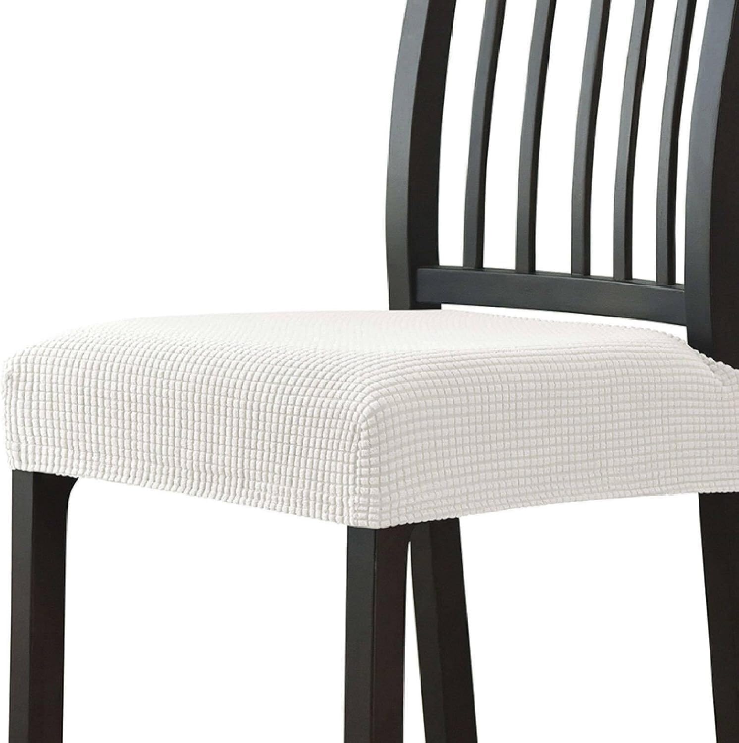 NMVAWIPT Chair Seat Covers, Jacquard Stretchable Removable Washable Slipcovers For Kitchen, Universal Fit(11#,6pcs)
